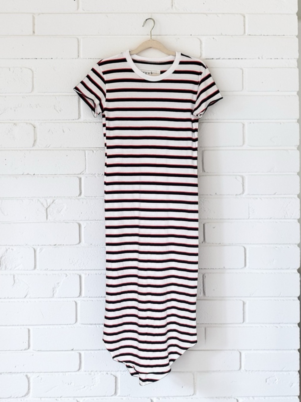 812 Frank & Eileen Harper Perfect Tee Maxi Dress Red Navy French Stripe XS NWT